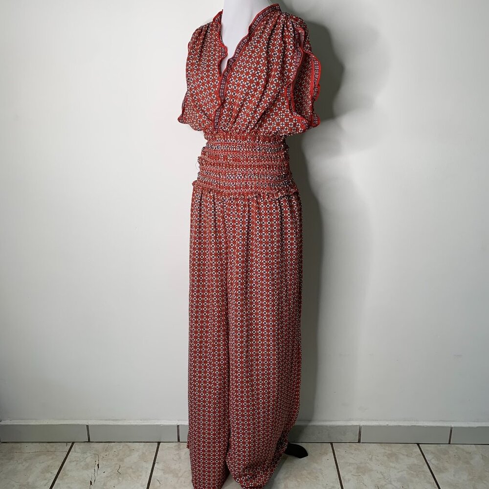 NWT Max Studio Women's Red Stretch Smock Maxi Dress Size XL - Picture 4 of 9